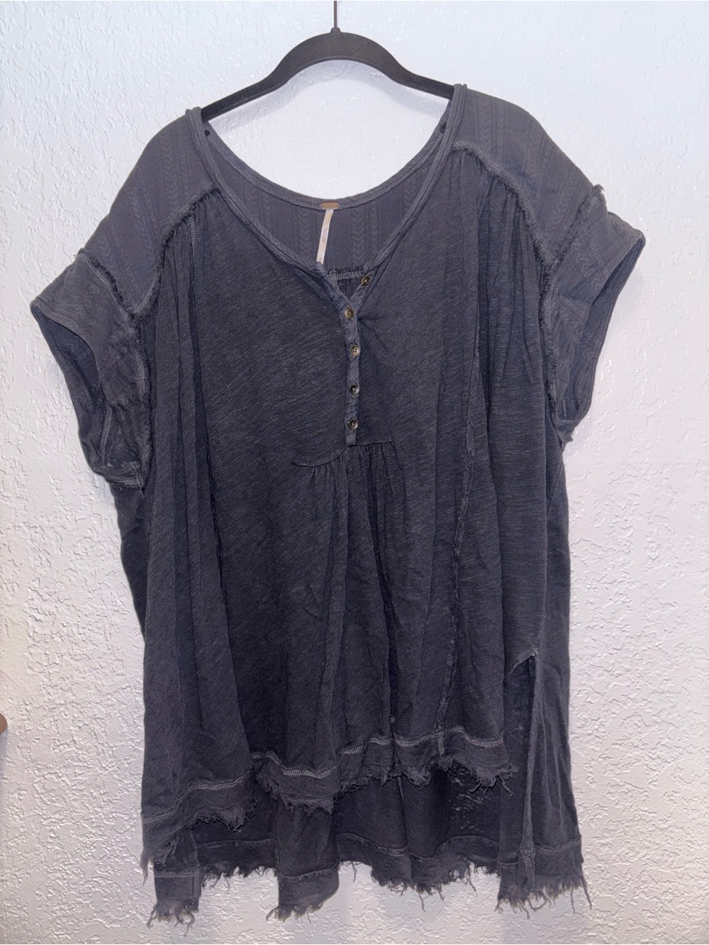 Free People Short Sleeve Aster Henley Tee